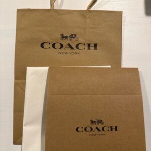 Coach New York Gift Bag + Gift Box + Tissue Paper NEW Authentic Retail Packaging